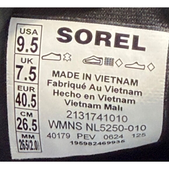 Sorel ONA AVE Womens Black Leather Platform Size 9.5 Slip-On Sneaker 2131741 - Picture 6 of 8